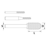 Billede af IBEX HM-fræsestift WRC cyl. med kugle (ALU) 10x20mm